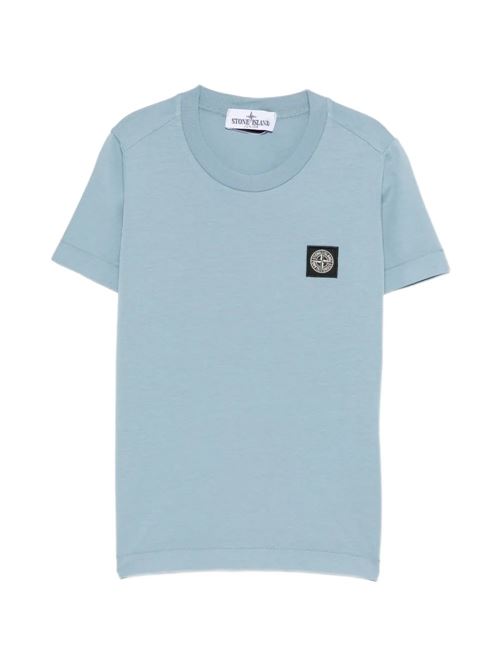 T-shirt bambino Stone Island verde con logo STONE ISLAND KIDS | 2100002S0047V0041